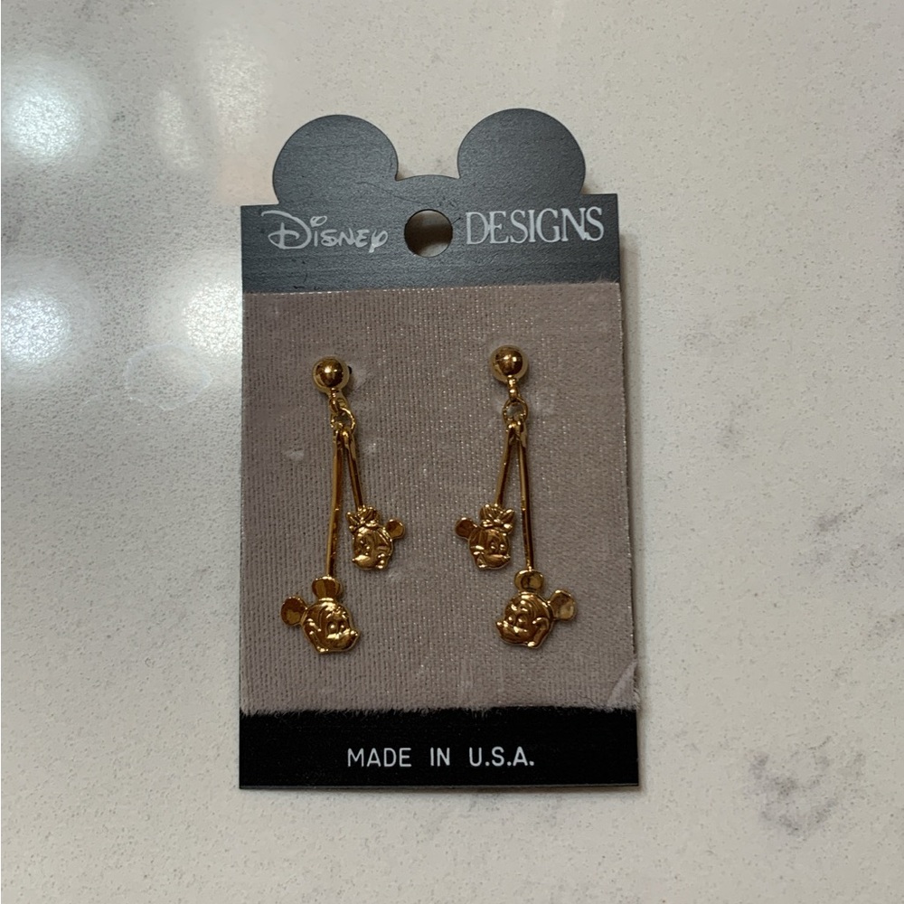 Vintage Disney designs Mickey Mouse and Minnie Mouse Dangle Earrings